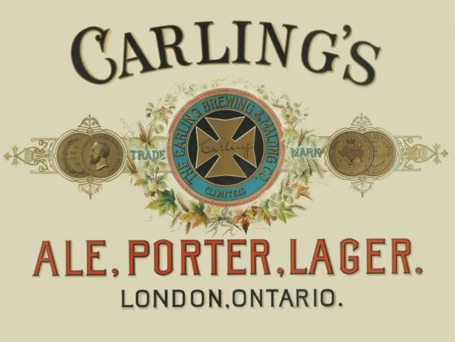 Carling's Ale, Porter, Lager Beer - CANADA NEW METAL SIGN: 9x12" Free Shipping