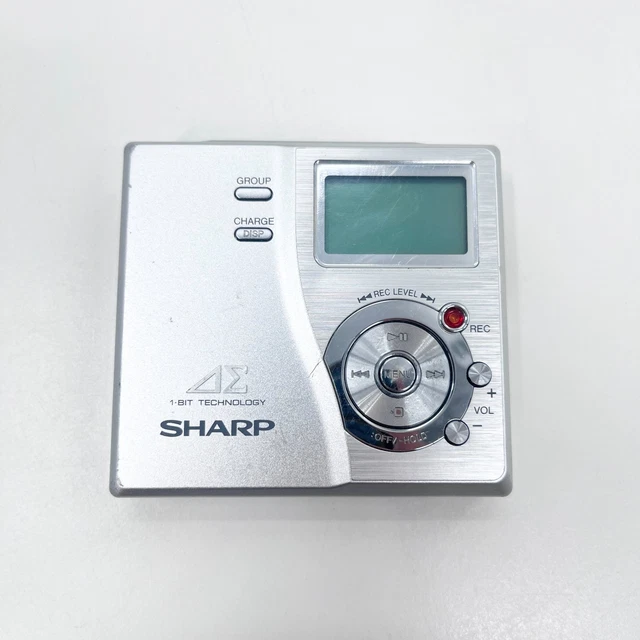 SHARP AUVI MD-DR77-S MiniDisc Recorder Silver MDLP 1-Bit Fully
