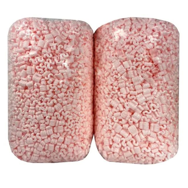 Anti Static Packing Peanuts Pink 7 Cu ft. Industrial Shipping Void Fill 52 Gal