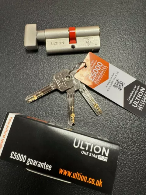 Ultion Euro Cylinder 1 star 35/35mm thumb turn