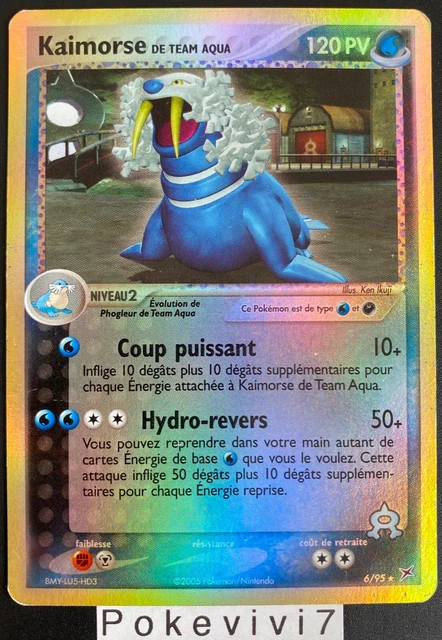 Carte Pokemon KAIMORSE 6/95 Holo REVERSE Bloc EX Team Aqua VS Team Magma FR