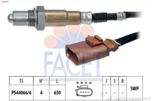 FACET 10.8057 Sonde lambda pour VW Golf VII Schrägheck (5G1, BQ1, BE1, BE2)