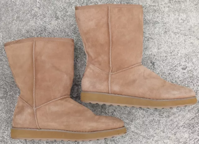 Skechers Womens Brown Suede Leather Faux Fur Lined Pull On Boots Size 8 Skechers Womens Brown Suede Leather Faux Fur Lined Pull On Boots Size 8