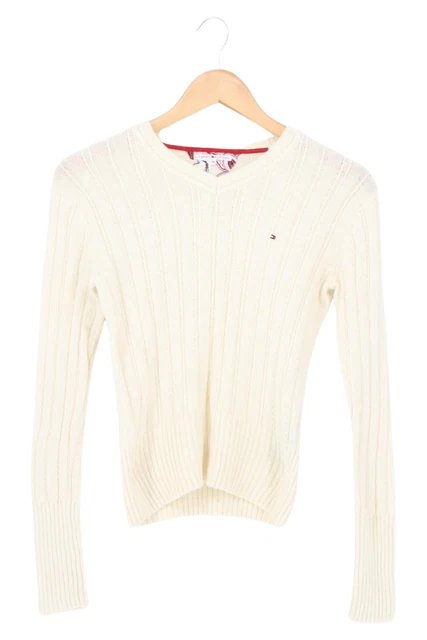 Pullover Tommy Hilfiger bambini taglia 14Y bianco