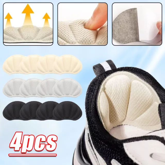 2 Pairs Heel Grips Pads Liner Cushions For Loose Shoes Foot Care Protector