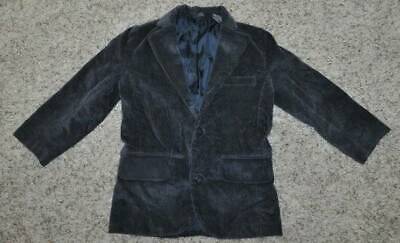 Boys Suit Jacket George Blue Single Breasted Corduroy Blazer-size XS 4/5