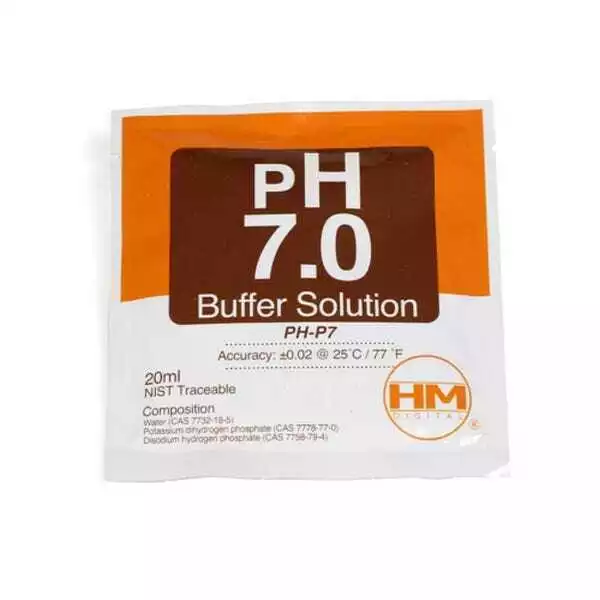 Solution / Sachet d'étalonnage HM Digital pH 7.0 20ml (PH-P7)