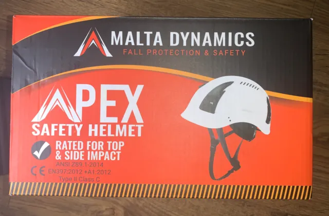 Malta Dynamics APEX Prime OSHA/ANSI Z89.1 Type 2 Safety Helmet