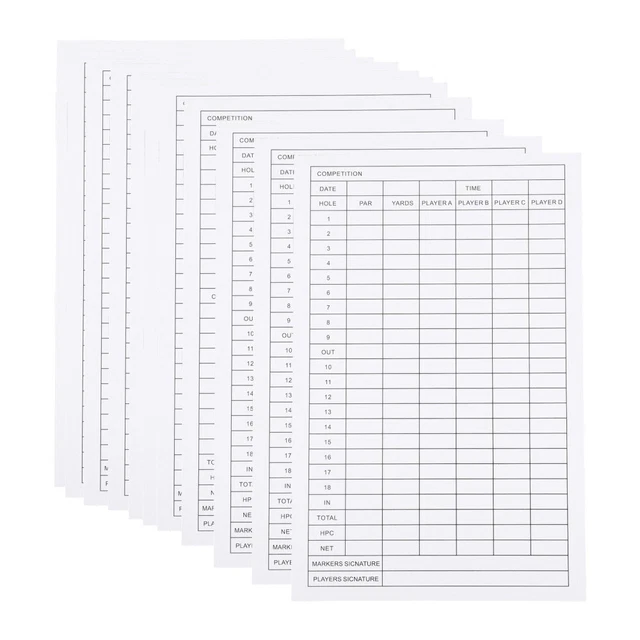 CARTES DE POINTAGE de compétition carte de pointage pour le sport EUR 7 ...