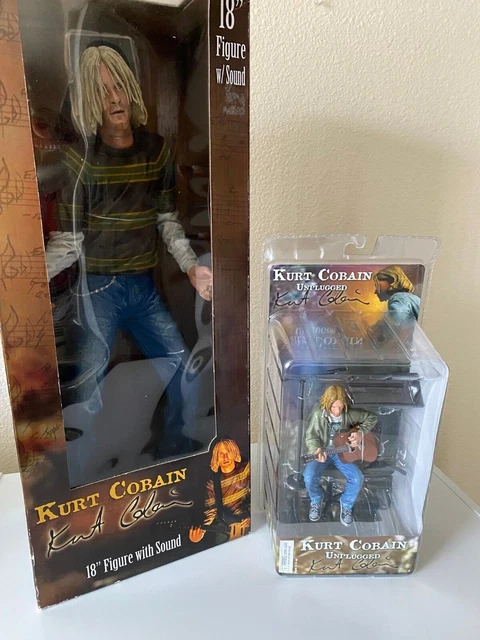 2007 Kurt Cobain 18 inch NECA figure in box w/sound PLUS 2006 Unplugged figure