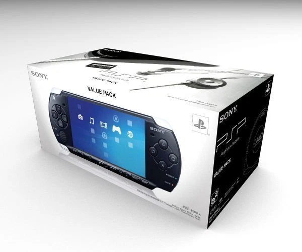 SONY PLAYSTATION PORTABLE PSP Video Game Console Black Boxed + GAMES
