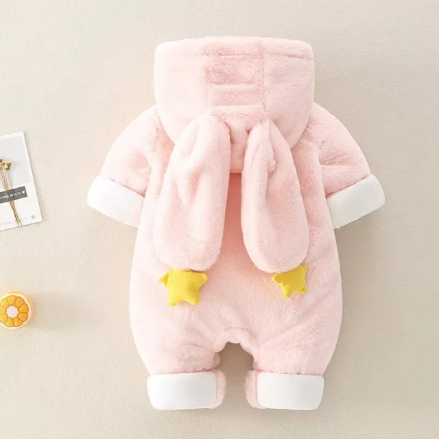 Baby Hooded Jumpsuits Combinaison Bébé à Capuche Vêtements D'extérieur D'hiver 3