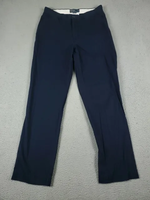 Ralph Lauren Pants Mens 32x32 Blue Suffield Flat Front Chinos Trousers