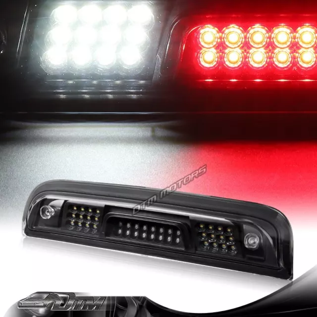 Para 14-18 GMC Sierra 2500HD 3500HD Negro LED Tercera Freno Cola Luz Con / Cargo