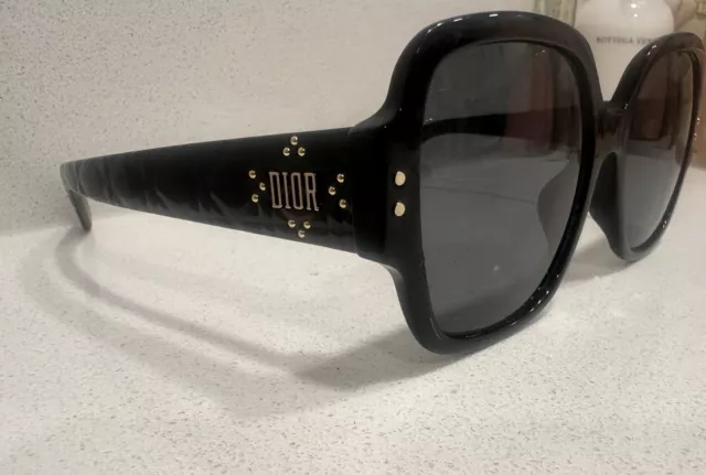 New Dior Glasses- LADY DIOR STUDS 5 BLACK/GOLD 57/17/140 Women’s Sunglasses