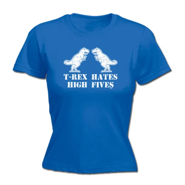 Trex Hates High Fives Dinosaur - T-shirt donna divertente regalo novità