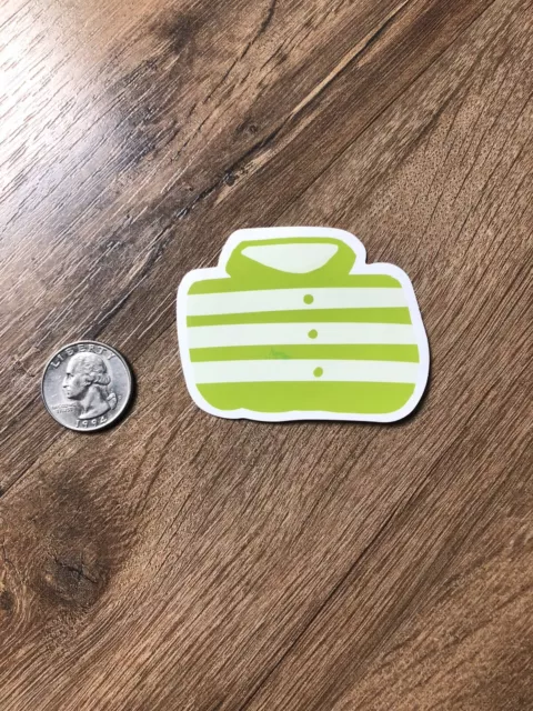 Calcomanía de vinilo pegatina de vinilo para camisa a rayas verdes botella de agua portátil impermeable