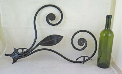 Old Coat Hangers Wrought Iron Wall Forged Hand 2 Hooks Vintage CH34 2