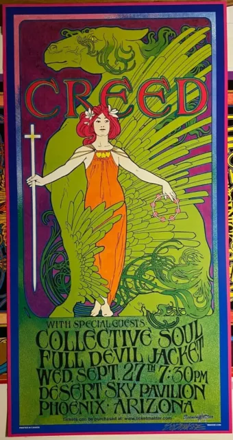 Original Concert Poster CREED Collective Soul Full Devil Jacket Christian Rock