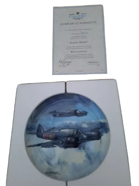 Boxed Plate-Reach For The Sky,Coastal Mission, Hurricanes,Raf Beaufighters