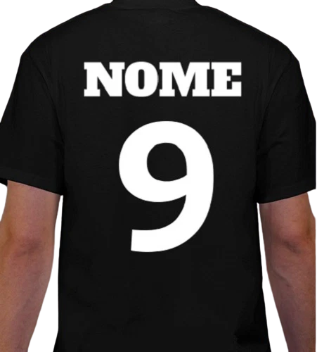 T-SHIRT NOME e NUMERO maglietta 100% cotone Calcio Calcetto Uomo Donna