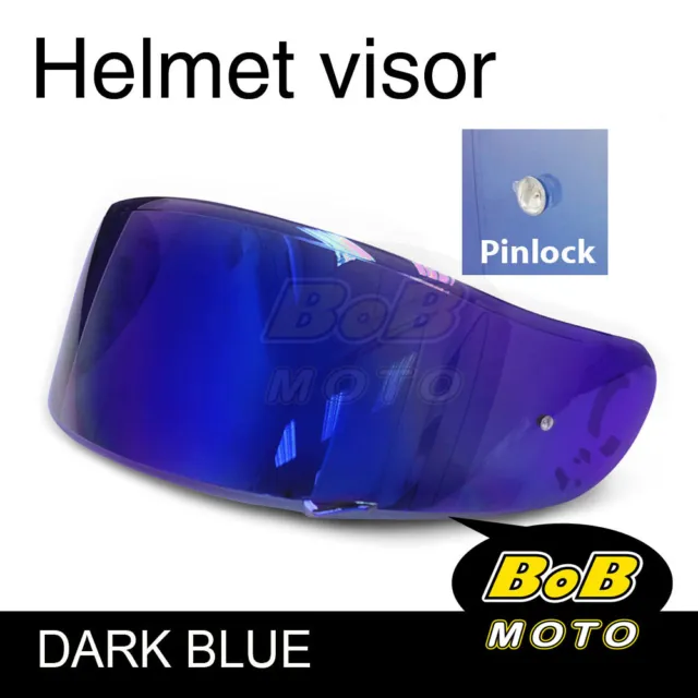 Blue Tinted Shield Helmet Visor Pinlock Fit GT AIR Shoei Neotec GT-Air AU