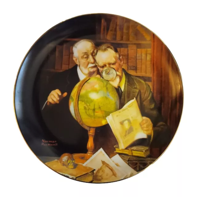 Vintage 1989 Collector's Knowles China Plate Norman Rockwell - Newfound Worlds