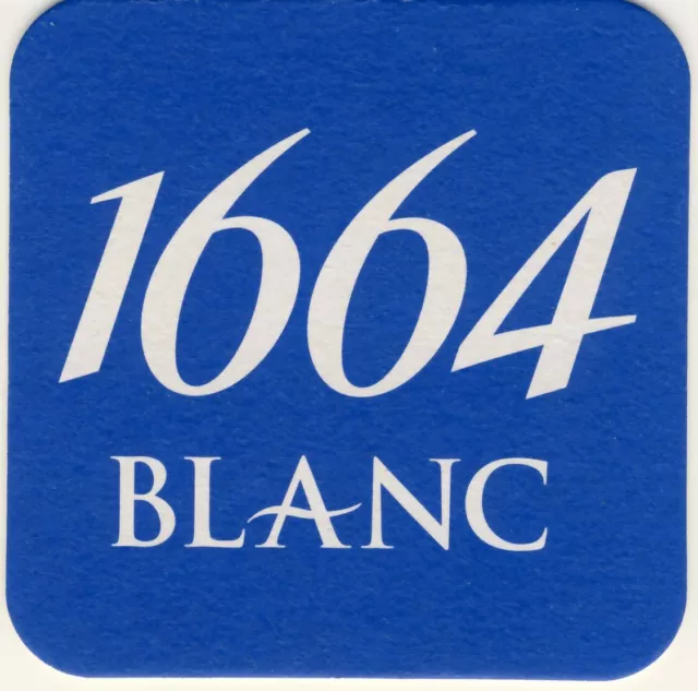 2 Sous Bocks bierdeckel bierviltje coaster carton 1664 BLANC Kronenbourg new RAR