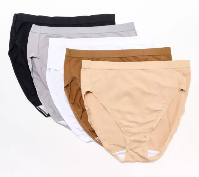 Breezies - Set of 6 Cotton High-Cut Brief Panties w/UltimAir