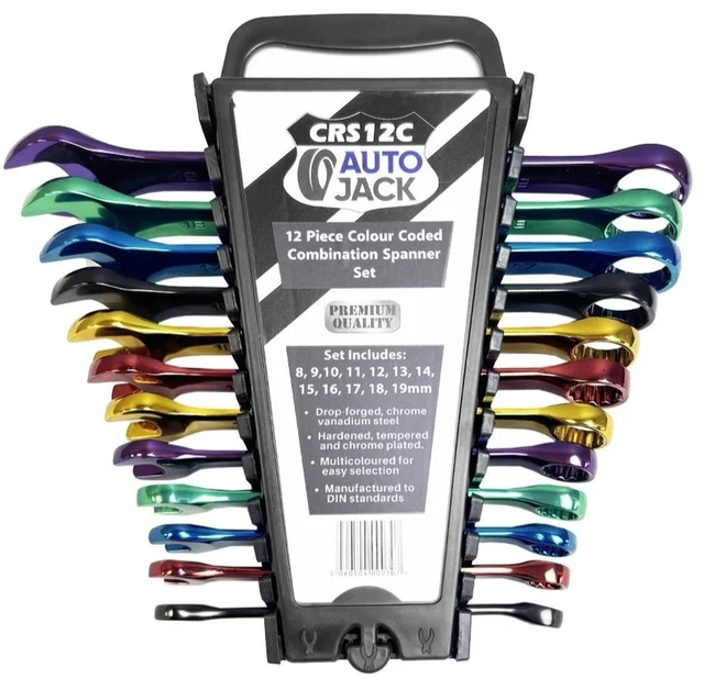 US PRO 12-Piece Metric Combination Spanner Set - 8mm To 19mm, Chrome Polished-900833