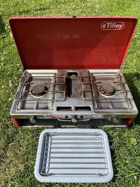 VINTAGE TILLEY TALISMAN Mk5 Gas Camping Stove Double Burner Grill