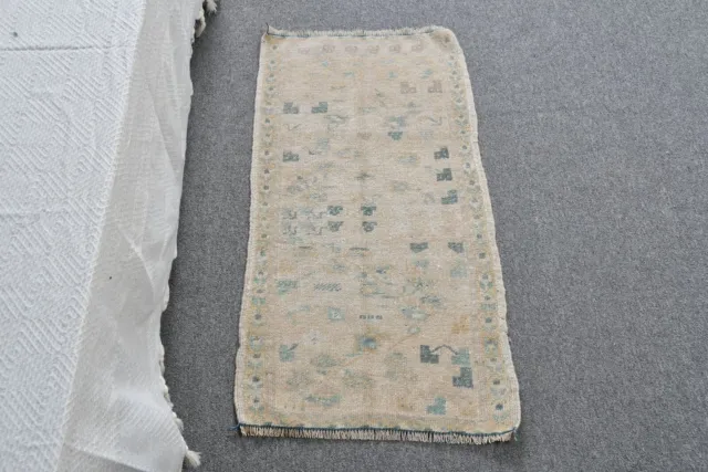 Vintage Teppich, 1,5x3 ft kleine Teppiche, Eingangsteppich, türkischer...