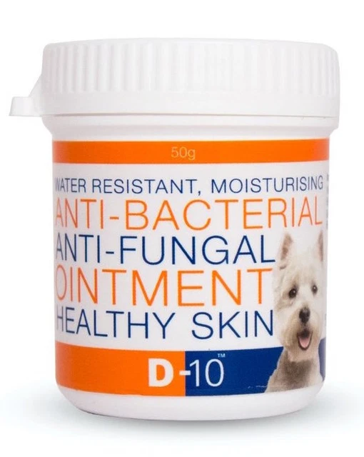 D10 DOG OINTMENT AntiFungal and AntiBacterial; Breaks 'Itch