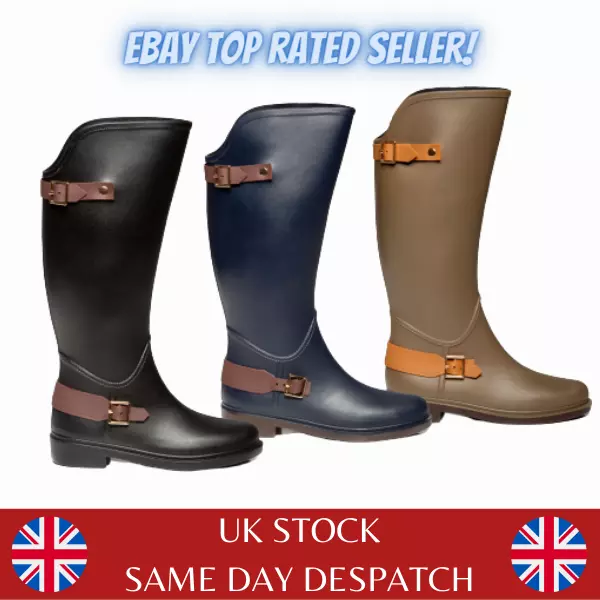 Riding Boots Womens Ladies Tall Equestrian Horse Mucker Wellington Wellie Yard