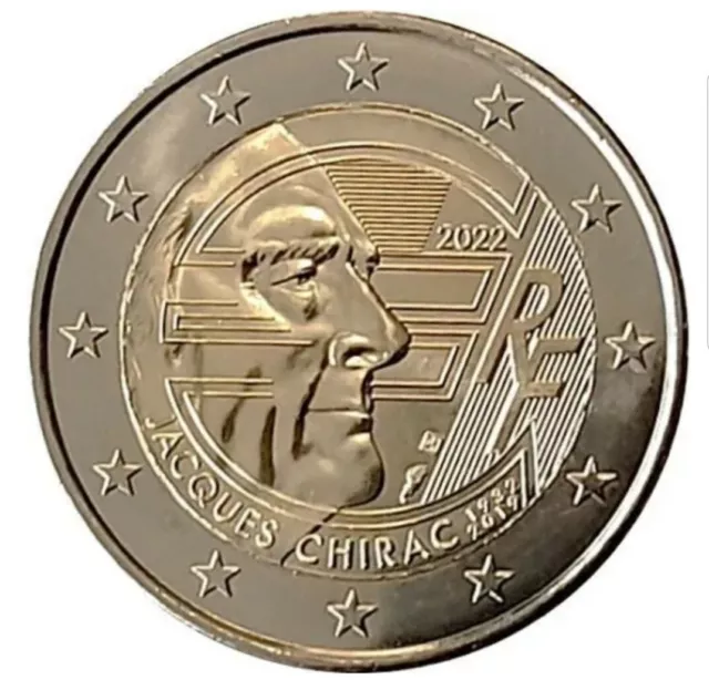ROULEAU 25 X 2 EUROS COMMÉMO. UNC FRANCE 2022 - Jacques Chirac - 20 ans de  l'EURO