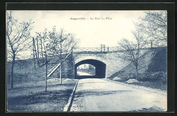 CPA Angerville, Le Pont La Fleur