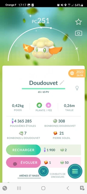 Petilil / Chlorobule Chromatique (Registred) Pour Pokémon Go - 30 Jours