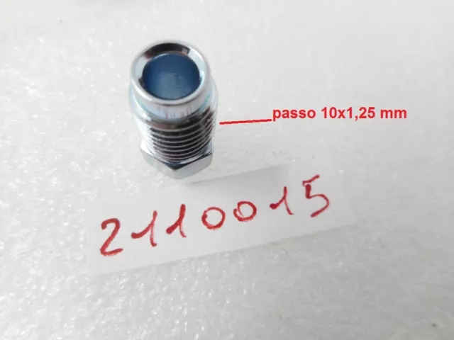 RACCORDO FILETTATO PER TUBO OLIO FRENI IDRAULICO IN RAME DA 5 mm Ø 10X1,25 mm