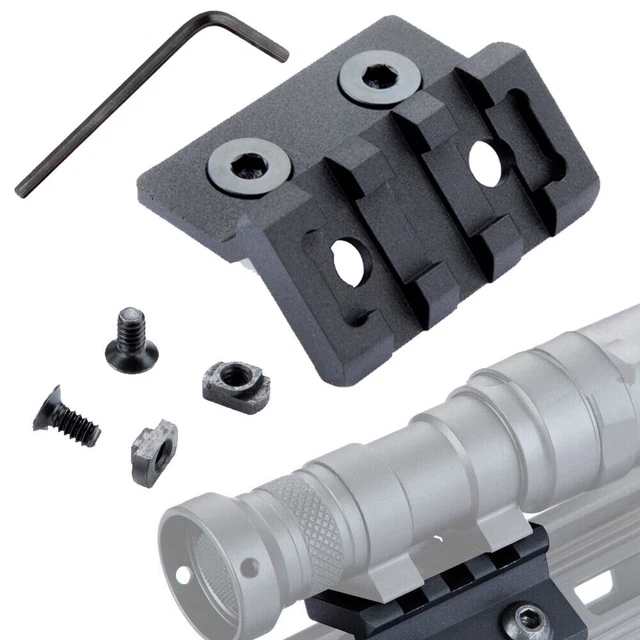 MLOK OFFSET LIGHT Base, Mlok Optics Scope Mount, Offset Picatinny Rail