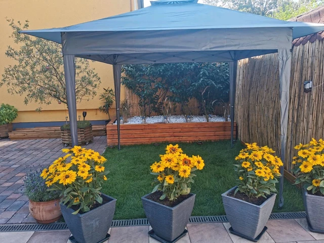 Pop-Up Zelt, Pavillion Faltpavillon Gartenzelt 3,10 x 3,10m, Terracotta , neu