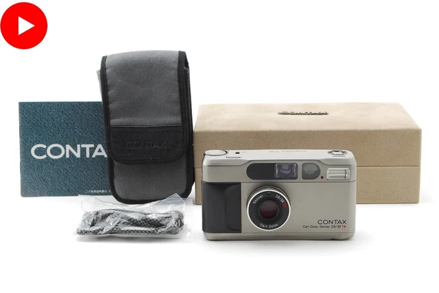 [Near MINT] Contax T2D T2 D Titan Silver 35mm Point & Shoot Film Camera JAPAN