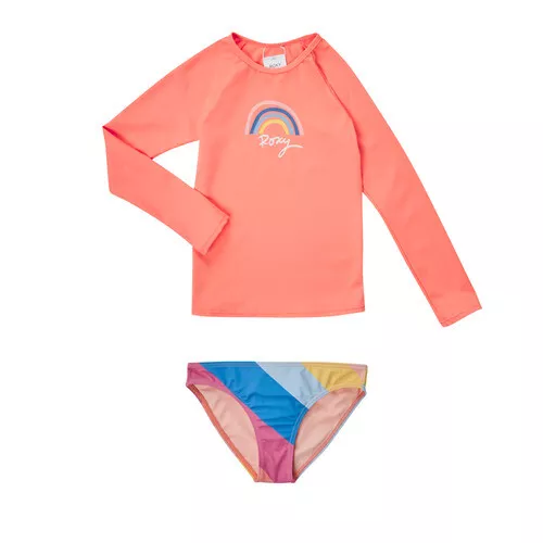 Roxy Girl's 3T Touch of Rainbow Long Sleeve 2 Pc Rash Guard Tankini Swimsuit Set