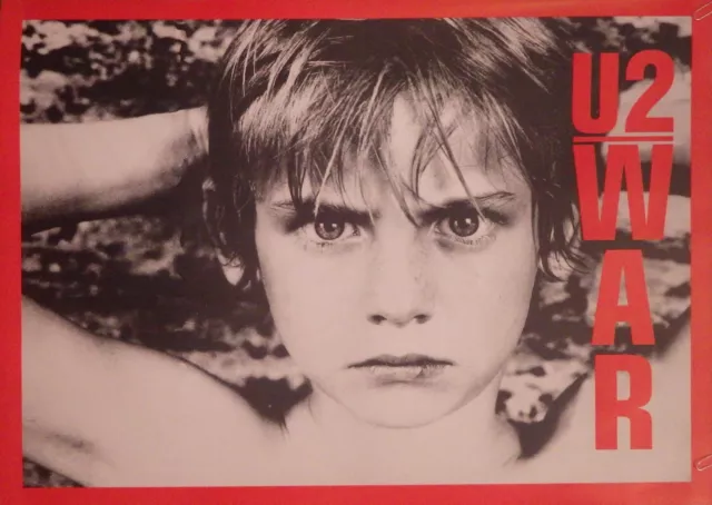 MUSIC POSTER~U2 War Original 32x23" Full Size NOS Vintage UK Import Cover Bono~