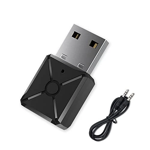 JeoPoom USB Bluetooth Transmetteur Récepteur, Émetteur 2-en-1 vec Audio 3,5mm, A