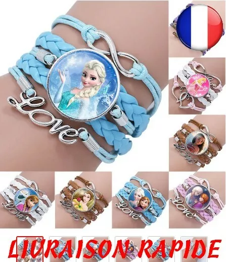 Bracelet Disney Princesse Enfants Bande Dessinée Elsa Anna Belle Fille Vaina