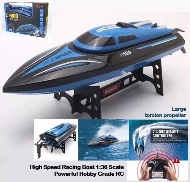 RC Boat Hobby Grade Remote Control H100 High Speed 2.4G Racing Speed Kids RC Toy