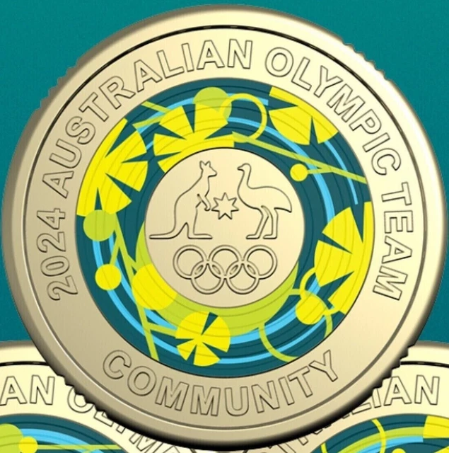 WOOLWORTHS 2024 2 Olympic Coin COMMUNITY (UNCIRCULATED IN 2"x 2