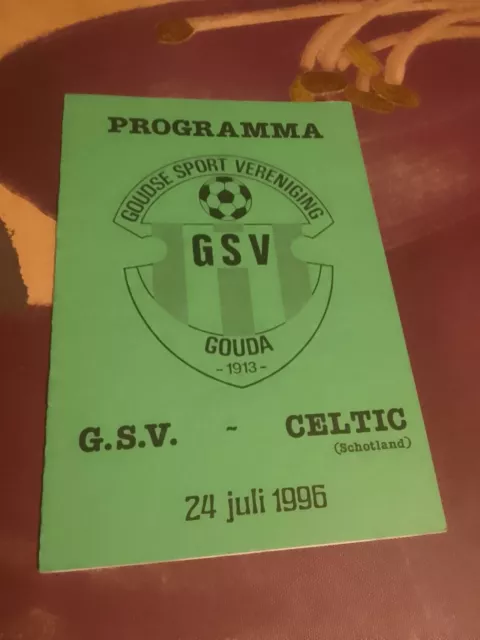 GSV v Celtic Pre season Programme 24th July 1996