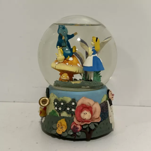 Disney Alice In Wonderland Caterpillar Enesco Musical "I'm Late" Snow Globe Disney Alice In Wonderland Caterpillar Enesco Musical "I'm Late" Snow Globe