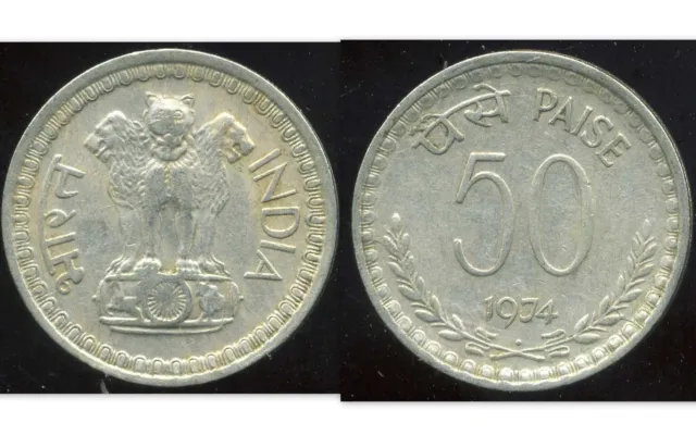 INDE  50   paise 1974